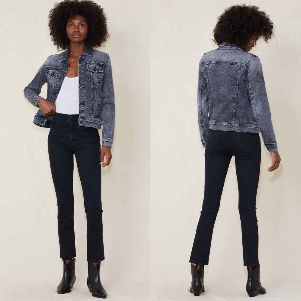 MOTHER Jacket Womens Small Black Pocket Bruiser Denim Not Guilty Western Cowgirl